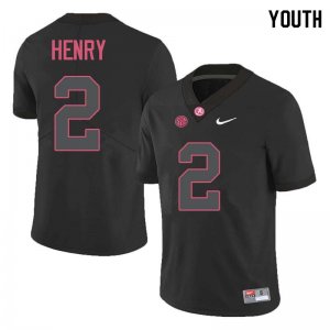 NCAA Youth Alabama Crimson Tide #2 Derrick Henry Stitched College Nike Authentic Black Football Jersey EF17U18IH